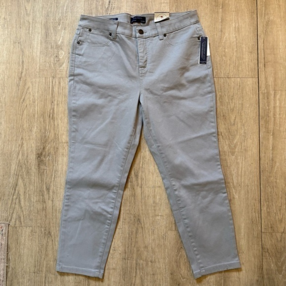 NWT Talbots Simply Flattering Gray Jegging Crop Jeans 12P
